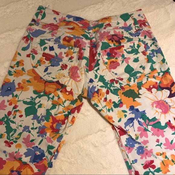 Flower Colorful white summer jeans - Picture 6 of 14